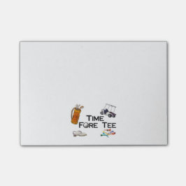 Bloco Post-it T dianteiro Golfing do tempo