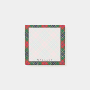Bloco Post-it Tartan do Clã Escocês MacLean Real