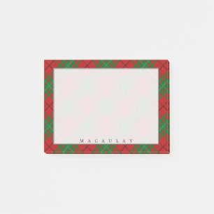 Bloco Post-it Tartan escocês régio de MacAulay do clã