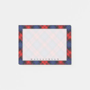 Bloco Post-it Tartan escocês régio de MacLachlan do clã