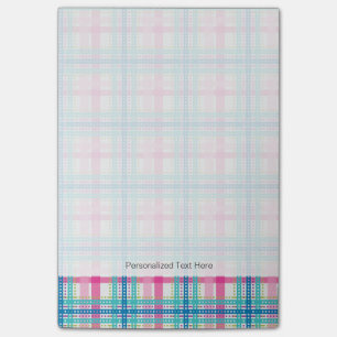 Bloco Post-it Tartan, teste padrão da xadrez