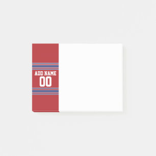 Bloco Post-it Team Jersey com nome e número personalizados