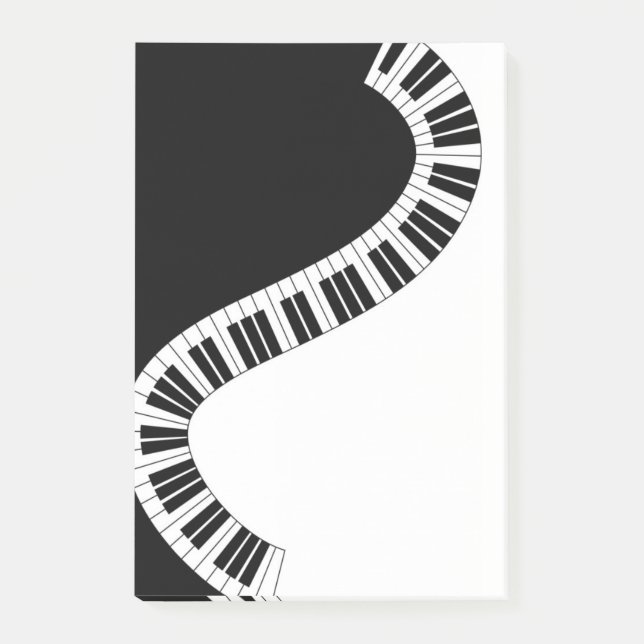 Bloco Post-it Teclas de Piano Curvas de Onda (Frente)