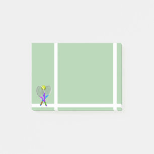Bloco Post-it Tênis Ball e raquetes