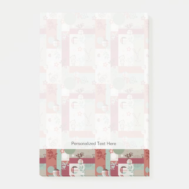 Bloco Post-it Teste padrão 2 da edredão do bebê (Frente)