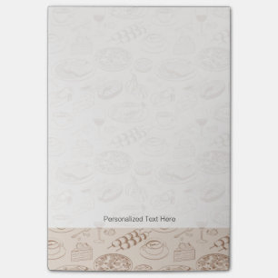 Bloco Post-it Teste padrão 3 da comida