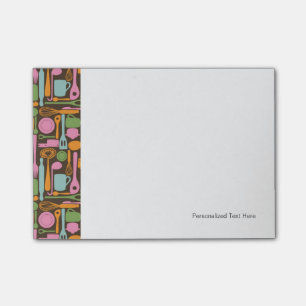Bloco Post-it Teste padrão 3 dos utensílios da cozinha