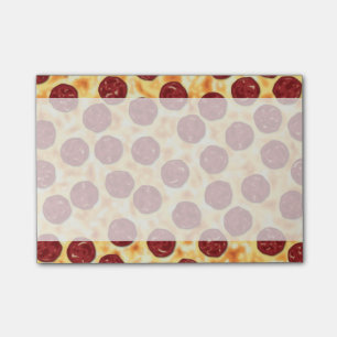 Bloco Post-it Teste padrão da pizza de Pepperoni