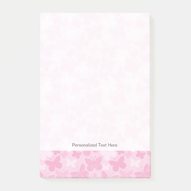 Bloco Post-it Teste padrão de borboleta 2 (Frente)