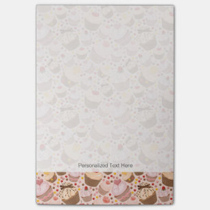 Bloco Post-it Teste padrão dos cupcakes comemorativos