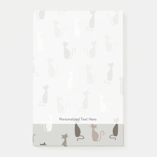 Bloco Post-it Teste padrão dos gatos (Frente)