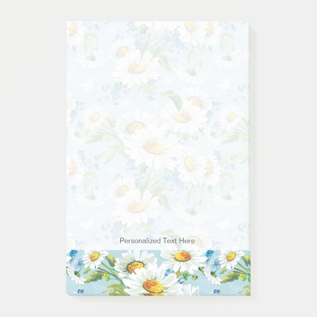 Bloco Post-it Teste padrão floral brilhante bonito à moda 2 (Frente)