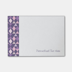 Bloco Post-it Teste padrão geométrico árabe roxo