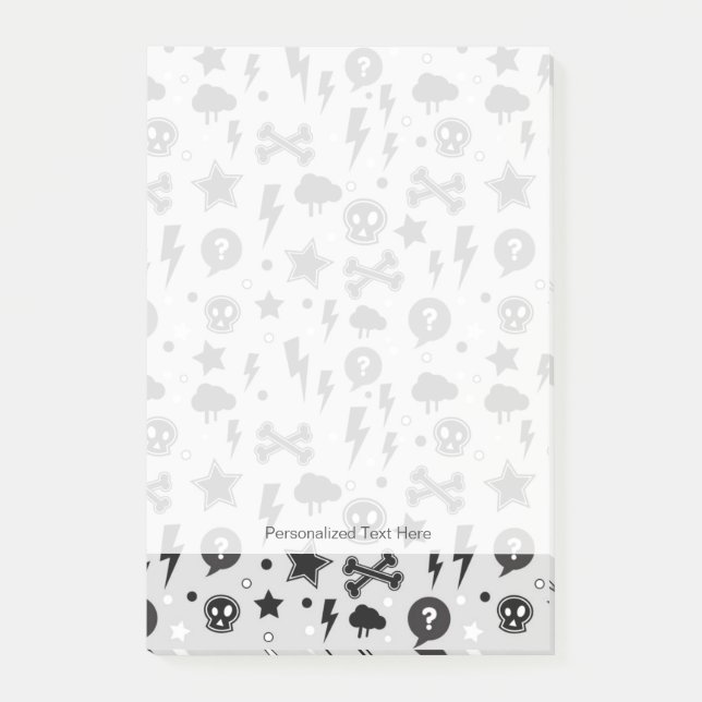 Bloco Post-it Teste padrão na moda (Frente)