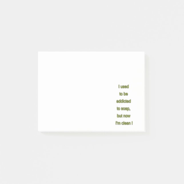 Bloco Post-it Texto engraçado do Soap (Frente)