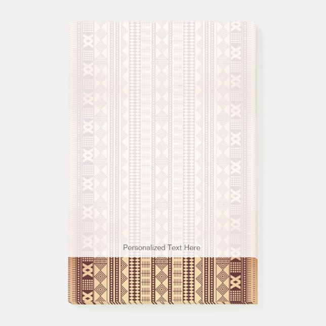 Bloco Post-it Textura étnica de Brown (Frente)