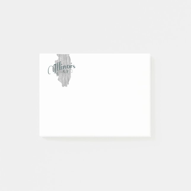 Bloco Post-it Tipografia do estado de Illinois (Frente)