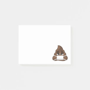 Bloco Post-it Tombadilho doente Emoji da máscara