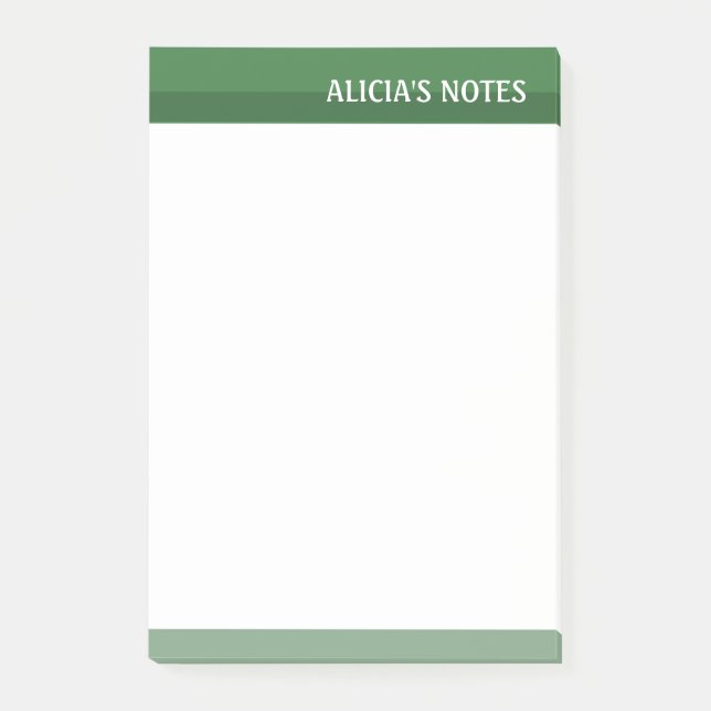 Bloco Post-it Tons verdes (Frente)