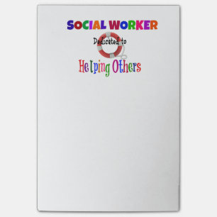Bloco Post-it Trabalhador Social Dedicado a Ajudar Outros