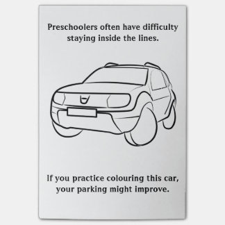 Bloco Post-it Trabalho mau do estacionamento