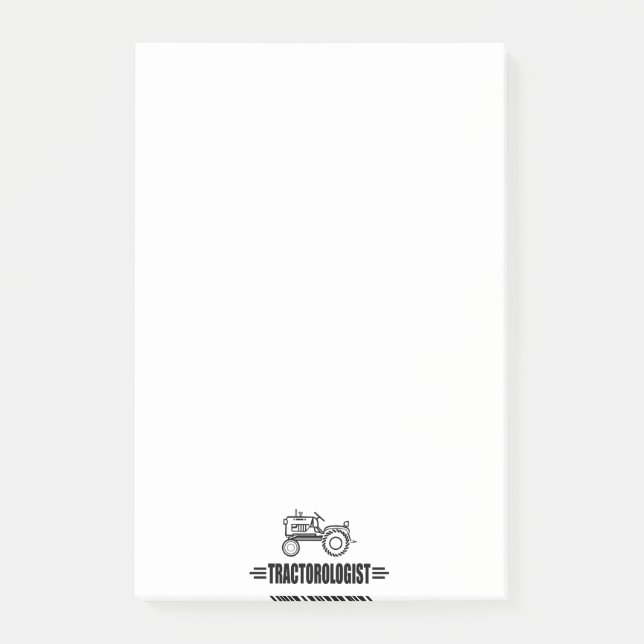 Bloco Post-it Trator engraçado (Frente)