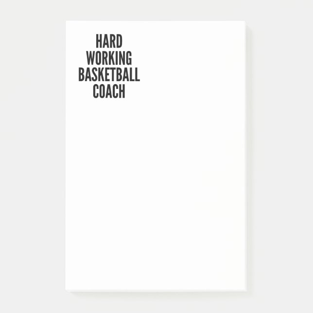 Bloco Post-it Treinador de basquetebol duro (Frente)
