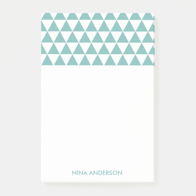 Bloco Post-it Triângulos Geométricos Postam Notas (Frente)