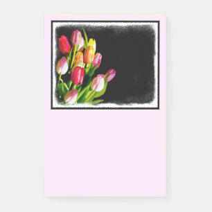 Bloco Post-it Tulip Painting - Arte Flor Original