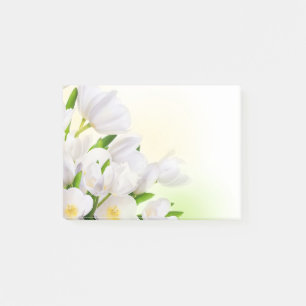 Bloco Post-it Tulipas Brancas Postadas