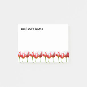 Bloco Post-it Tulipas de Folha Elegante de Maple