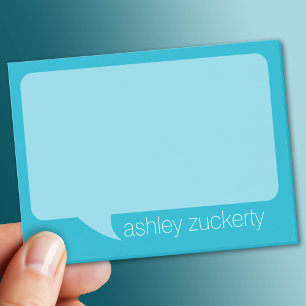 Bloco Post-it Um Bolha de Conversação com Nome Personalizado