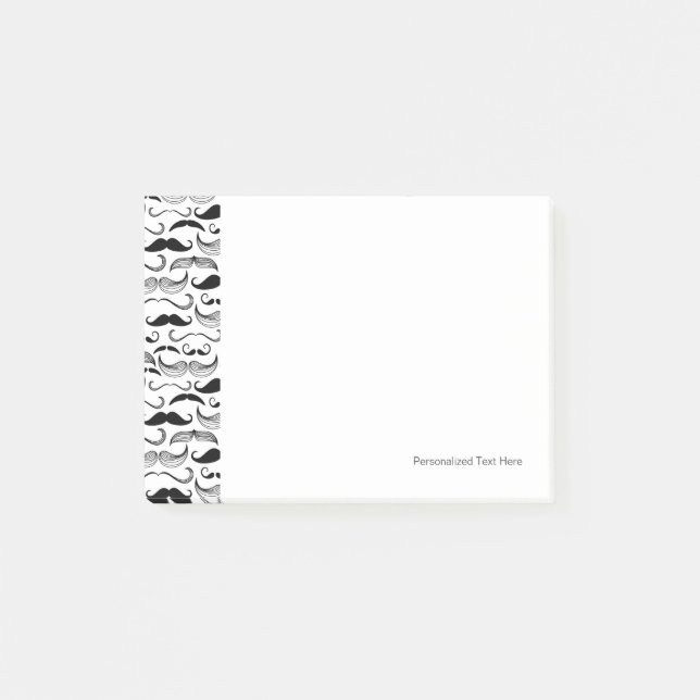 Bloco Post-it Um clube dos cavalheiros. Teste padrão 2 do bigode (Frente)