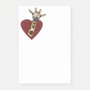 Bloco Post-it Um Coração Para Girafas