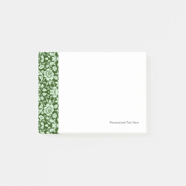 Bloco Post-it Um damasco floral antigo (Frente)