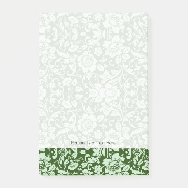 Bloco Post-it Um damasco floral antigo (Frente)