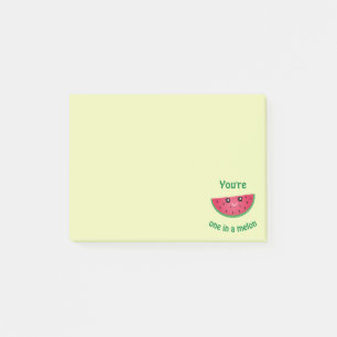 Bloco Post-it Um em uma melancia bonito engraçada de Kawaii do