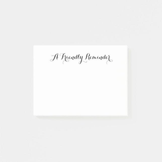 Bloco Post-it Um lembrete amigável Nota personalizável (Frente)