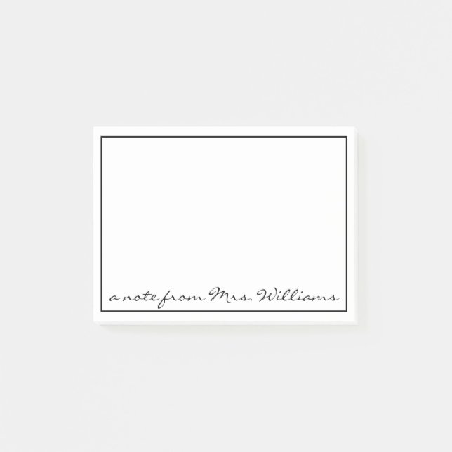 Bloco Post-it uma nota de (Frente)