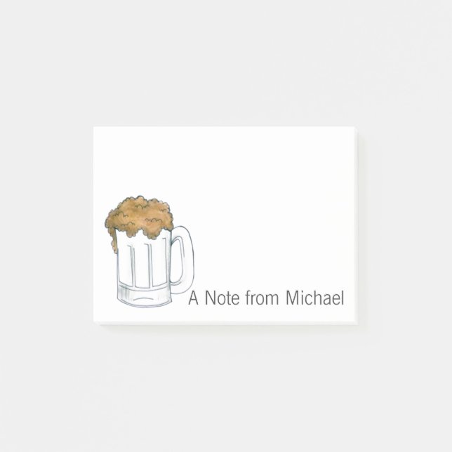 Bloco Post-it Uma nota de Beer Mug Oktoberfest personalizado (Frente)