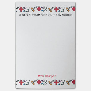 Bloco Post-it Uma nota do bonito personalizado enfermeira da