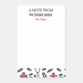 Bloco Post-it Uma nota do divertimento personalizado enfermeira