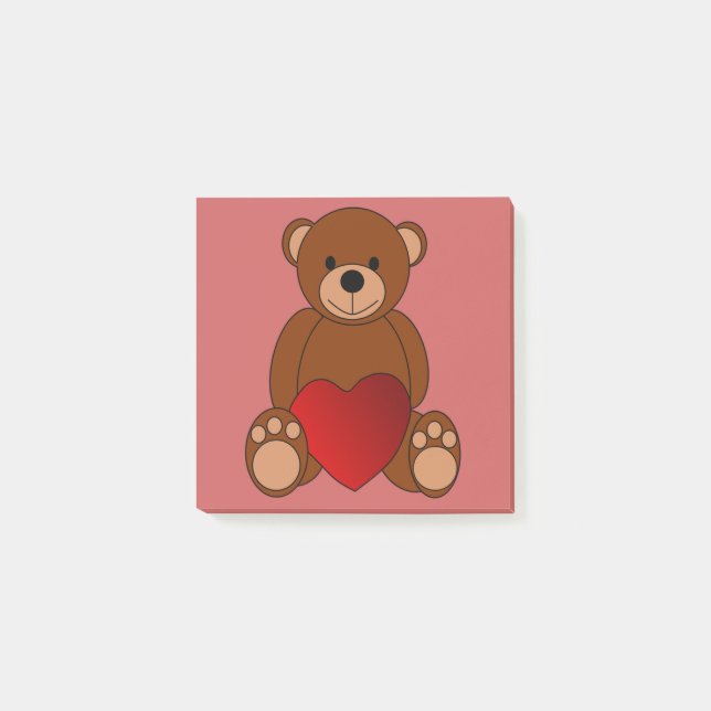 Bloco Post-it Ursinho Love (Frente)