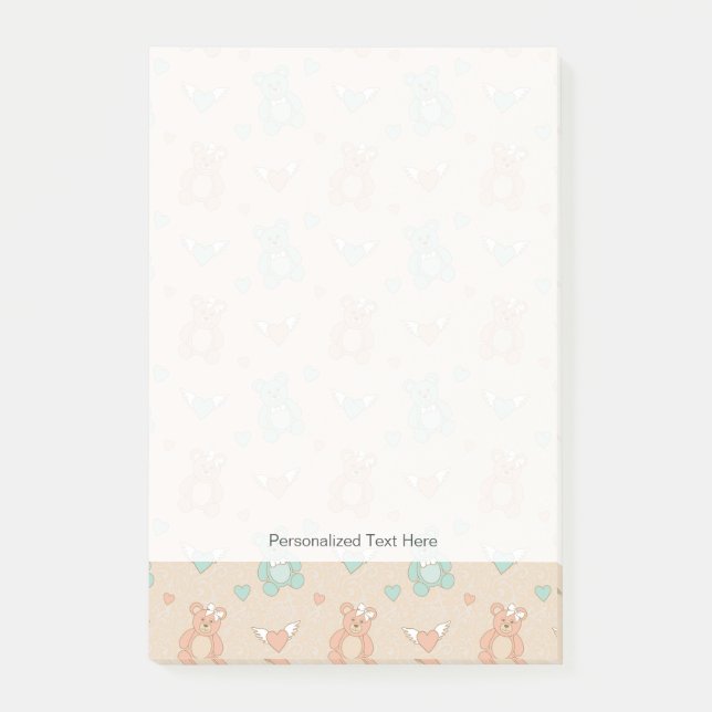 Bloco Post-it Ursinhos de casamento (Frente)