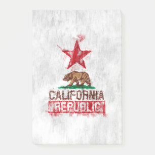 Bloco Post-it Urso Sinalizador da Califórnia no Estilo Painterly