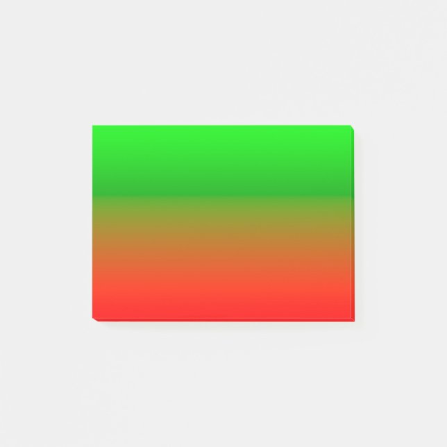Bloco Post-it Verde A Vermelho Simples (Frente)