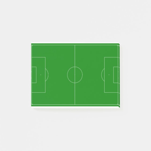 Bloco Post-it Verde do campo de futebol (Frente)