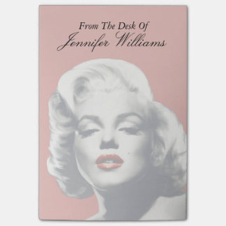 Bloco Post-it Vermelho nos Lábios vermelhos Marilyn