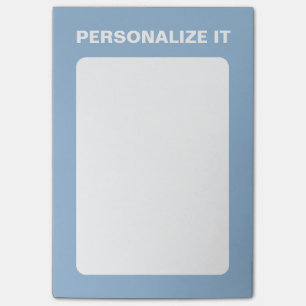 Bloco Post-it Versátil Personalizado Moderno Azul Airy