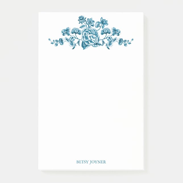 Bloco Post-it Videiras florais antigas (Frente)